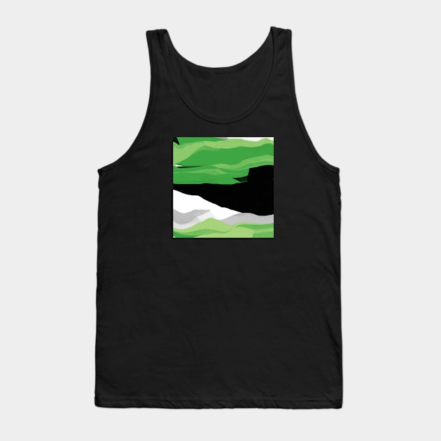 Aromantic Pride Layered Wavy Shapes Tank Top by VernenInk